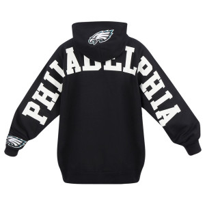 Philadelphia Eagles Wingspan Men's Drop Shoulder Fleece Pullover Hoodie