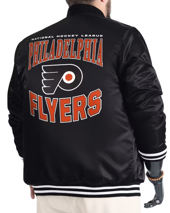 Philadelphia Flyers Adaptive Bold Logo Varsity Satin Jacket