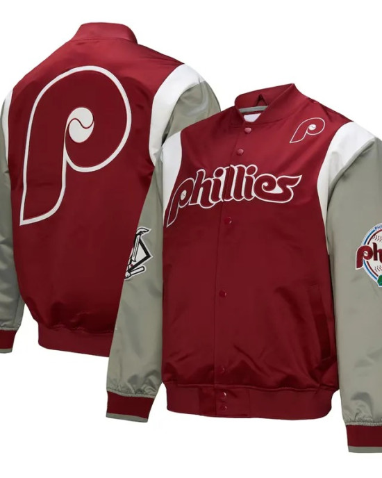 Philadelphia Phillies Cooperstown Team Origins Satin Jacket Philadelphia Phillies Cooperstown Team Origins Satin Jacket