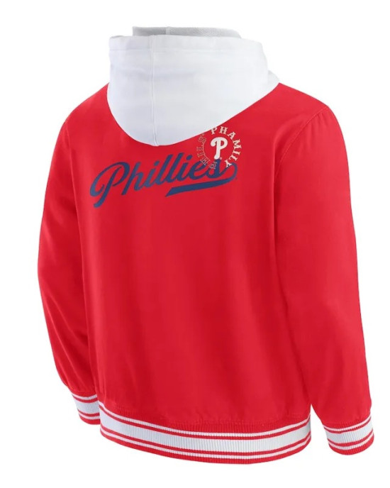 Philadelphia Phillies Red Cotton Hooded Jacket