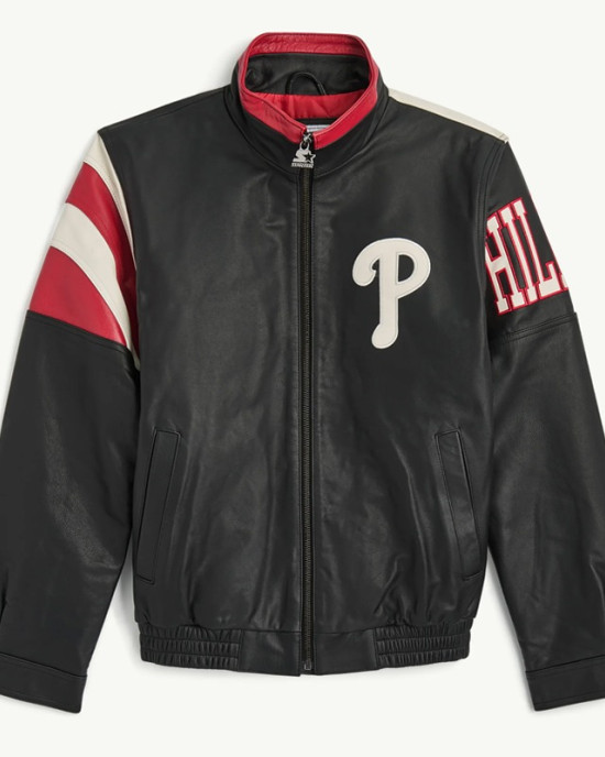 Philadelphia Phillies Retro Full Zip Leather Jacket