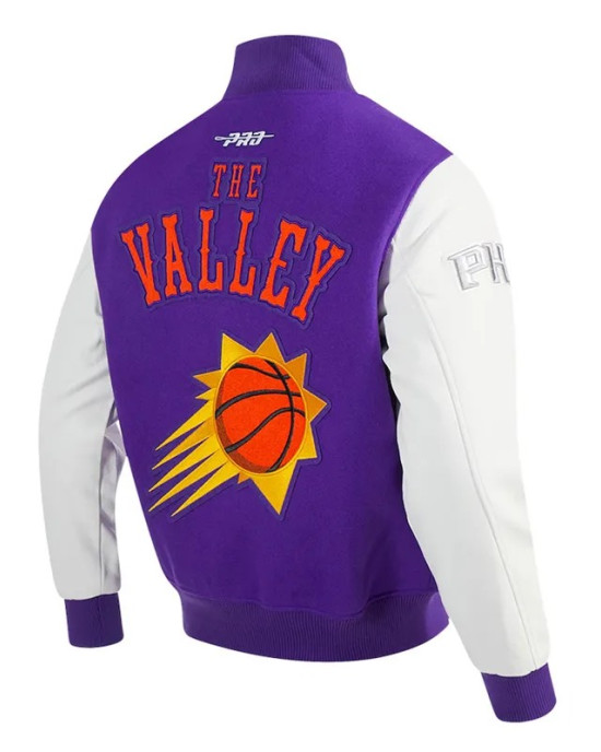 Phoenix Suns 2024/25 City Edition Chenille Purple Wool Varsity Jacket