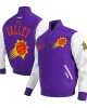 Phoenix Suns 2024/25 City Edition Chenille Purple Wool Varsity Jacket