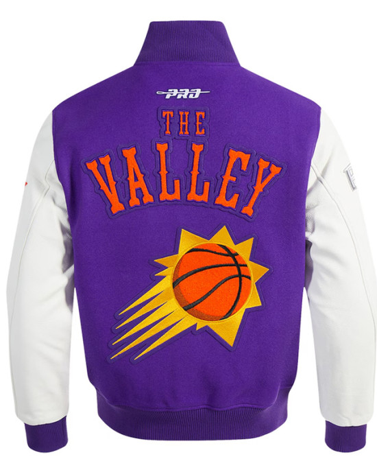 Phoenix Suns 2024/25 City Edition Chenille Purple Wool Varsity Jacket