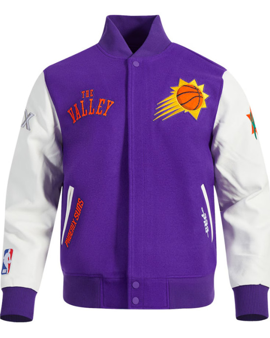 Phoenix Suns 2024/25 City Edition Chenille Purple Wool Varsity Jacket
