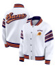 Phoenix Suns Snap Front White Fleece Jacket