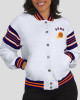 Phoenix Suns Snap Front White Fleece Jacket