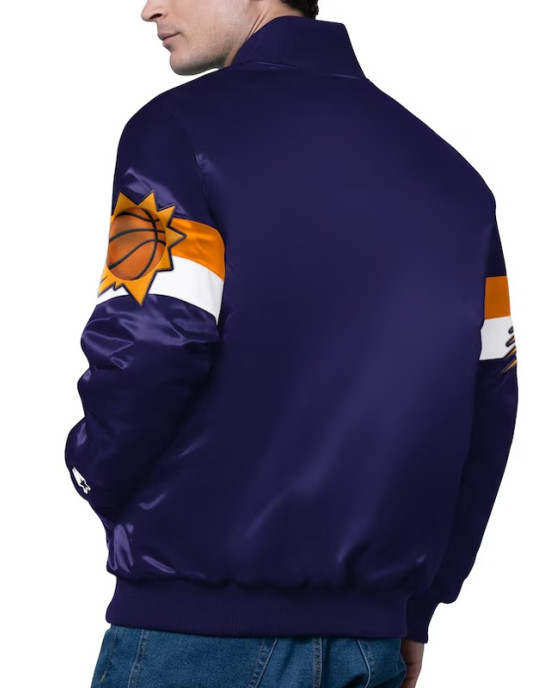 Phoenix Suns Triple Option Varsity Satin Jacket