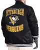 Pittsburgh Penguins Adaptive Bold Logo Varsity Satin Jacket