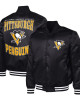 Pittsburgh Penguins Adaptive Bold Logo Varsity Satin Jacket