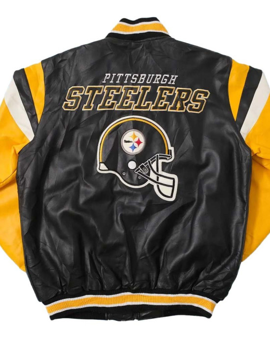 Pittsburgh Steelers Black and Yellow Leather Jacket Pittsburgh Steelers Black and Yellow Leather Jacket