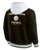 Pittsburgh Steelers Black Cotton Hooded Jacket Pittsburgh Steelers Black Cotton Hooded Jacket