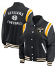 Pittsburgh Steelers Lightweight Black Varsity Satin Jacket