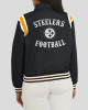 Pittsburgh Steelers Lightweight Black Varsity Satin Jacket