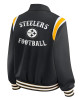 Pittsburgh Steelers Lightweight Black Varsity Satin Jacket