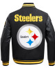Pittsburgh Steelers Mashup Rib Varsity Wool/Leather Jacket Pittsburgh Steelers Mashup Rib Varsity Wool/Leather Jacket