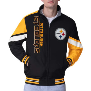 Pittsburgh Steelers Strong Arm Black Full-Zip Jacket