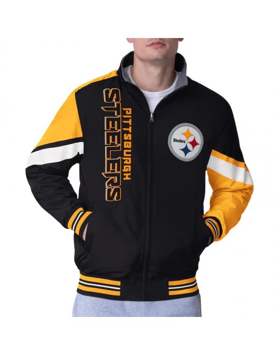 Pittsburgh Steelers Strong Arm Black Full-Zip Jacket