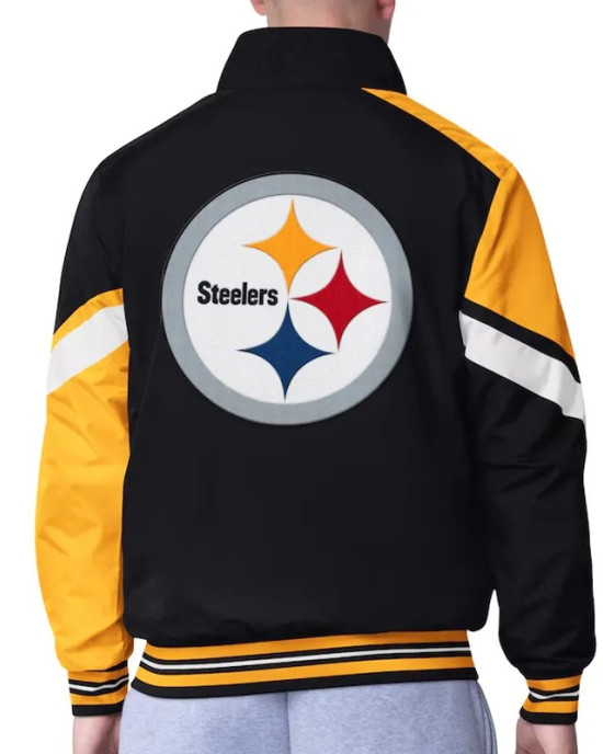 Pittsburgh Steelers Strong Arm Black Full-Zip Jacket Pittsburgh Steelers Strong Arm Black Full-Zip Jacket