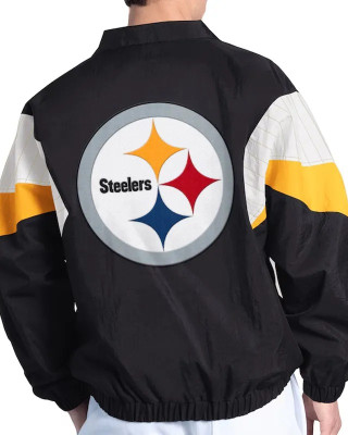 Pittsburgh Steelers Yard Line Black Full-Zip Jacket
