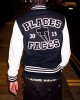 Places Plus Faces Black and White Varsity Jacket Places Plus Faces Black and White Varsity Jacket