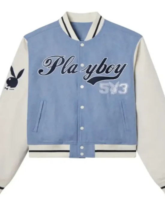 Playboy Blue Letterman Jacket Playboy Blue Letterman Jacket