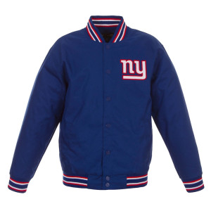 Poly Full-Snap NY Giants Twill Varsity Jacket