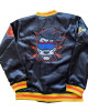 Powerline Varsity  Satin Black Jacket Full-Snap