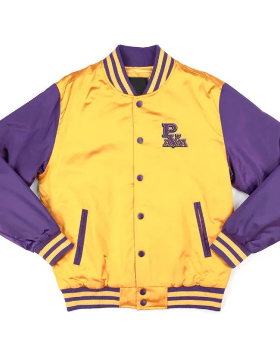 Prairie View A&M Gold and Purple Baseball Jacket Prairie View A&M Gold and Purple Baseball Jacket