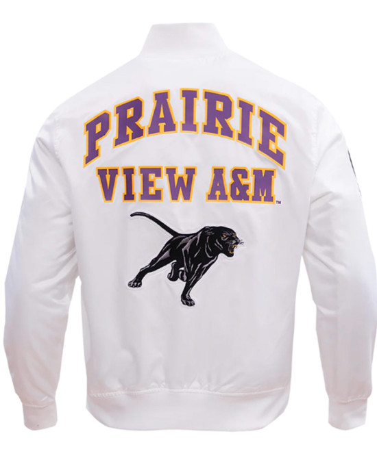 Prairie View A&M University Classic White Satin Jacket Prairie View A&M University Classic White Satin Jacket