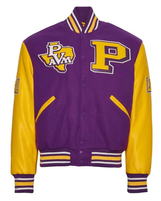 Prairie View A&M University Purple and Gold Varsity Jacket
