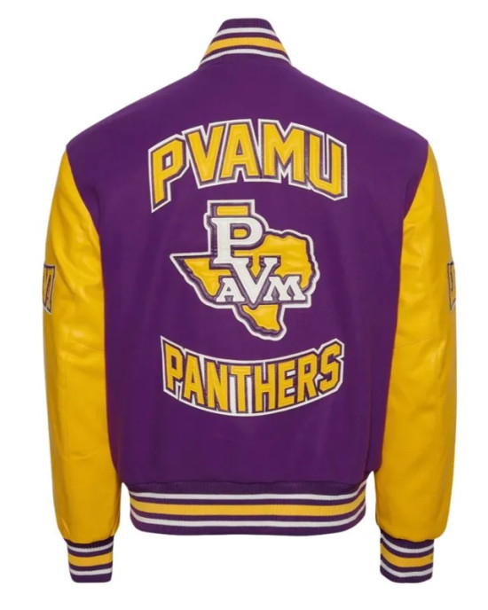 Prairie View A&M University Purple and Gold Varsity Jacket
