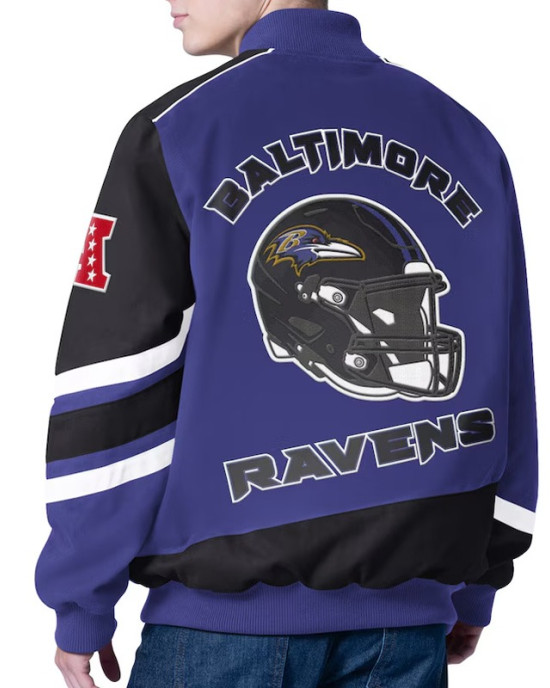 Prime Time Racing Baltimore Ravens Purple Jacket