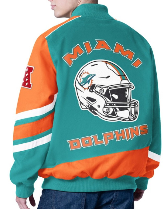 Prime Time Racing Miami Dolphins Aqua Jacket