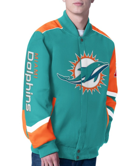 Prime Time Racing Miami Dolphins Aqua Jacket