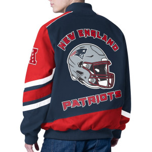 Prime Time Racing New England Patriots Navy Jacket