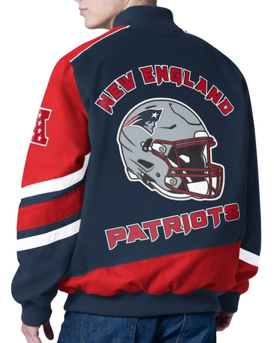 Prime Time Racing New England Patriots Navy Jacket