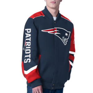 Prime Time Racing New England Patriots Navy Jacket