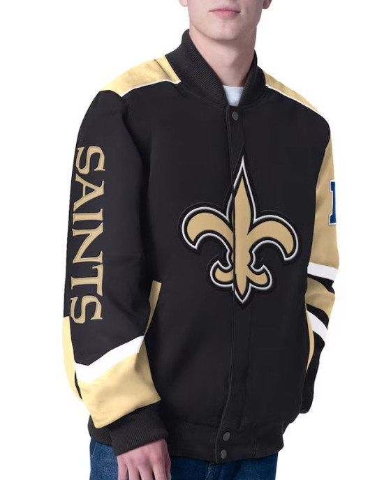 Prime Time Racing New Orleans Saints Black Jacket