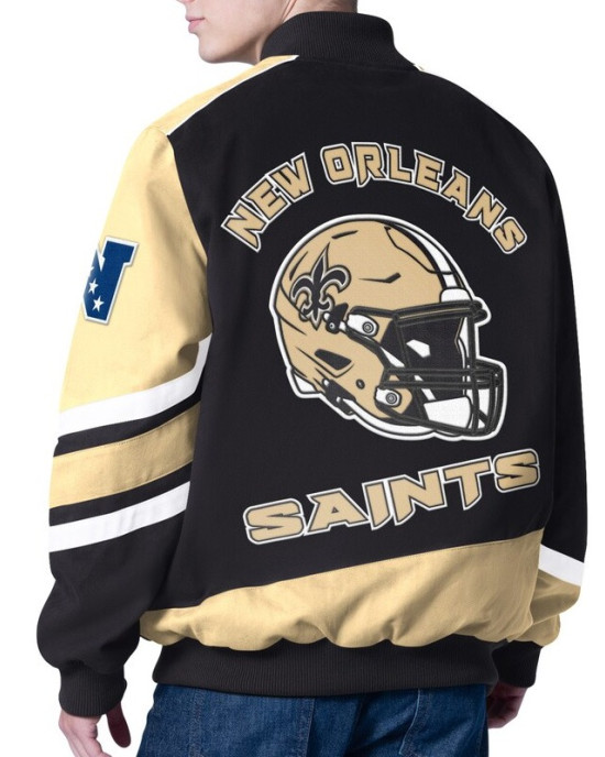 Prime Time Racing New Orleans Saints Black Jacket