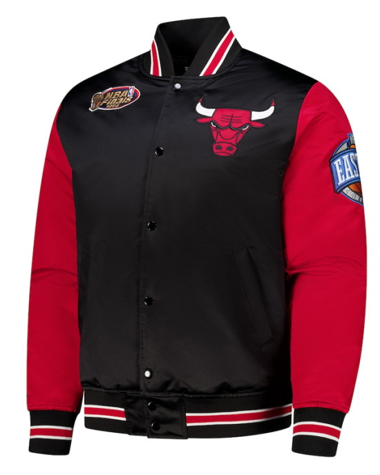 Primetime Chicago Bulls Black and Red Jacket Primetime Chicago Bulls Black and Red Jacket