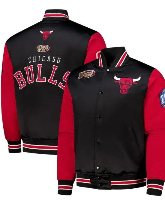 Primetime Chicago Bulls Black and Red Jacket Primetime Chicago Bulls Black and Red Jacket