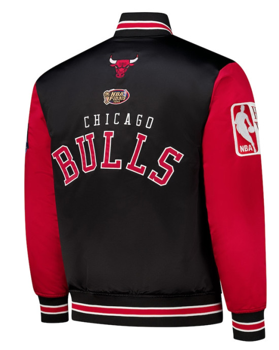 Primetime Chicago Bulls Black and Red Jacket Primetime Chicago Bulls Black and Red Jacket