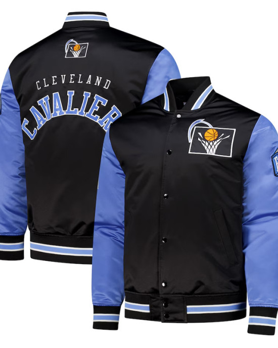 Primetime Cleveland Cavaliers Black and Blue Jacket Primetime Cleveland Cavaliers Black and Blue Jacket