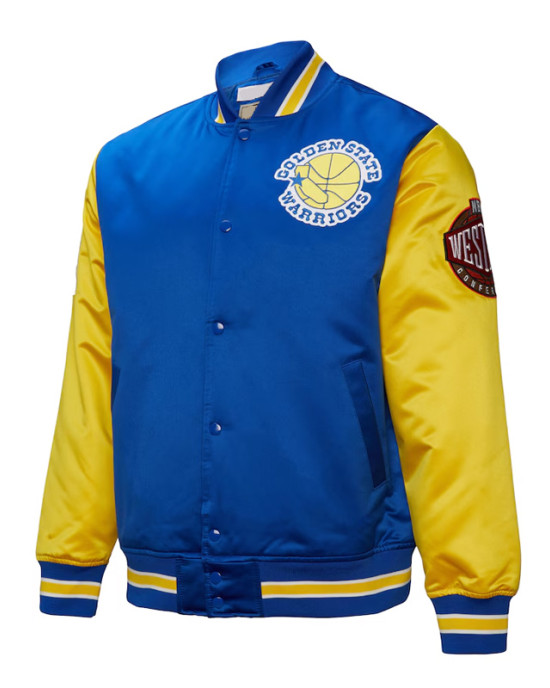Primetime Golden State Warriors Royal and Gold Jacket Primetime Golden State Warriors Royal and Gold Jacket