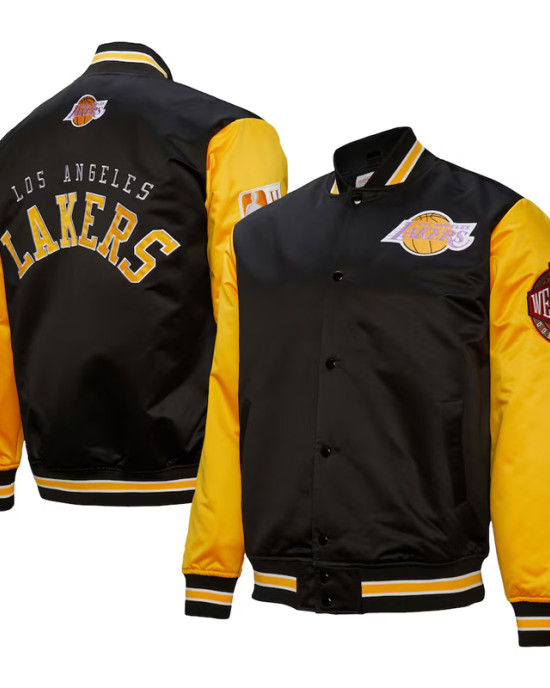 Primetime LA Lakers Black and Gold Jacket Primetime LA Lakers Black and Gold Jacket