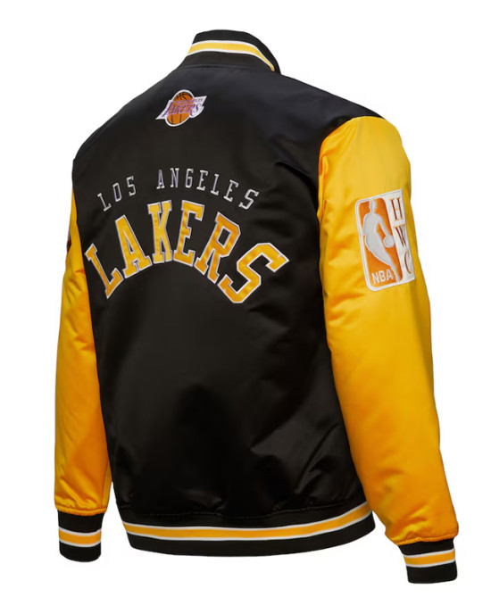 Primetime LA Lakers Black and Gold Jacket Primetime LA Lakers Black and Gold Jacket