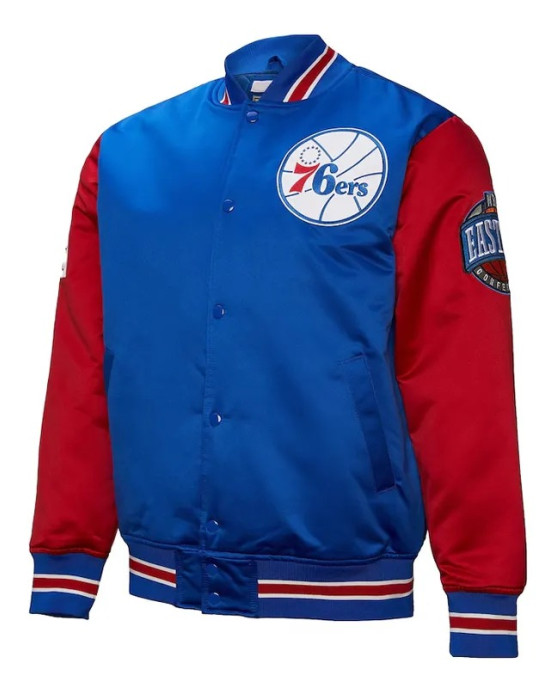 Primetime Philadelphia 76ers Royal and Red Jacket Primetime Philadelphia 76ers Royal and Red Jacket