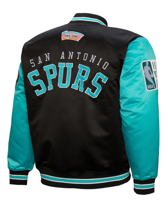 Primetime San Antonio Spurs Black and Aqua Jacket Primetime San Antonio Spurs Black and Aqua Jacket