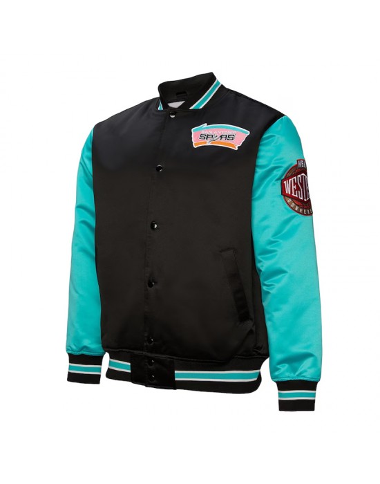 Primetime San Antonio Spurs Black and Aqua Jacket